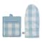 DII® Light Blue Buffalo Check Oven Mitt & Pot Holder Set
